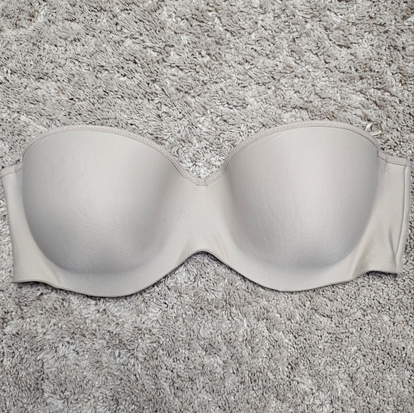 Lilyette Beige/Cream Strapless Push Up Bra Size 40C - Picture 2 of 6